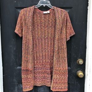 Women’s Short Sleeve Woven Multi-Color Duster